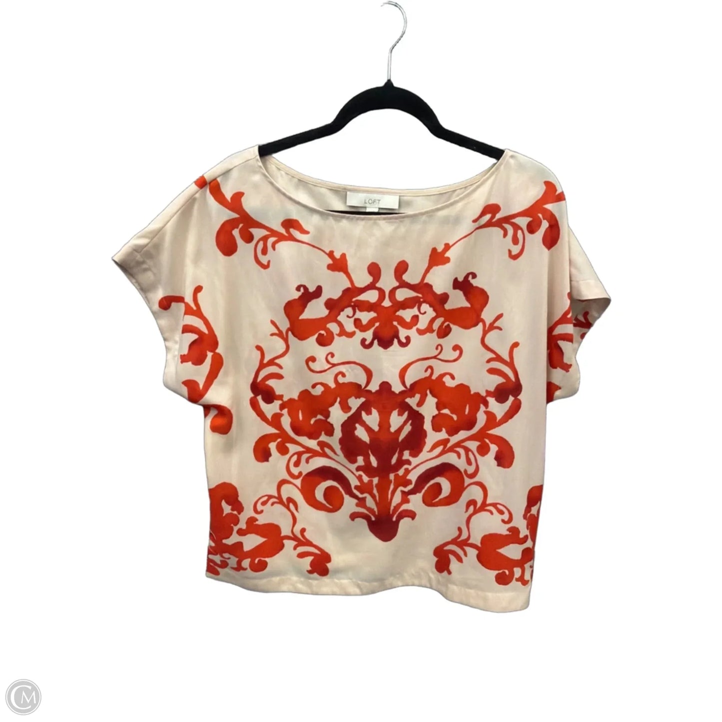 Top Short Sleeve By Loft In Orange, Size: L