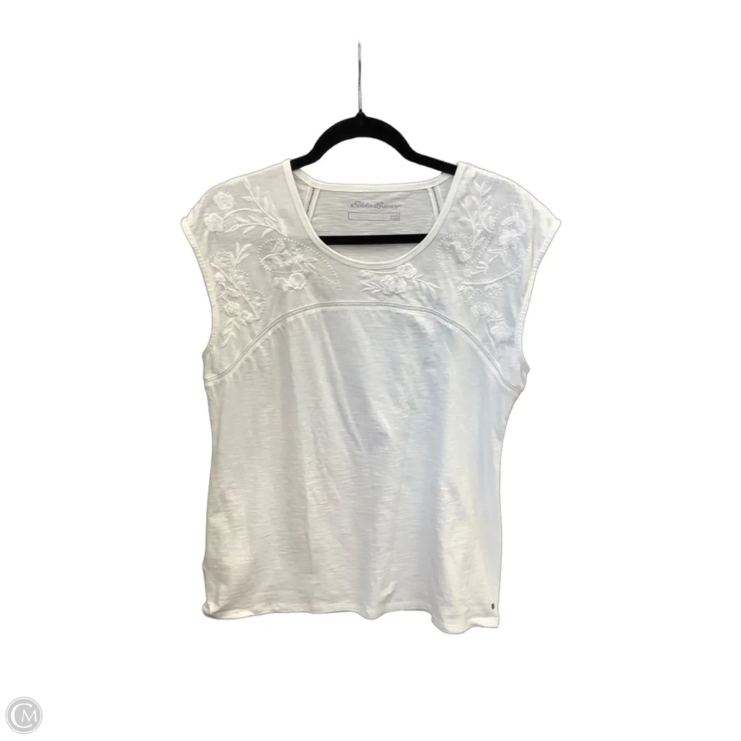 Top Sleeveless By Eddie Bauer In White, Size: L