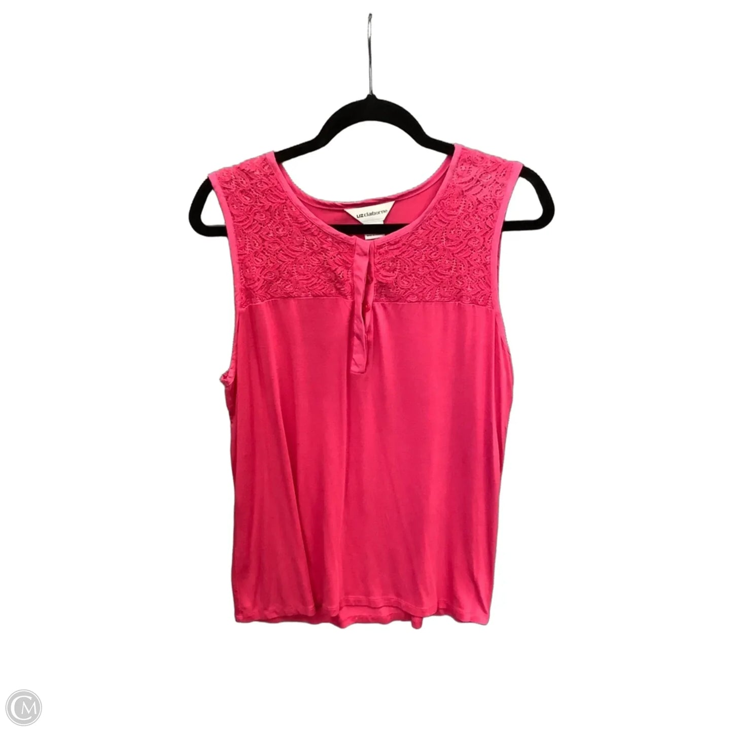 Top Sleeveless By Liz Claiborne In Pink, Size: L
