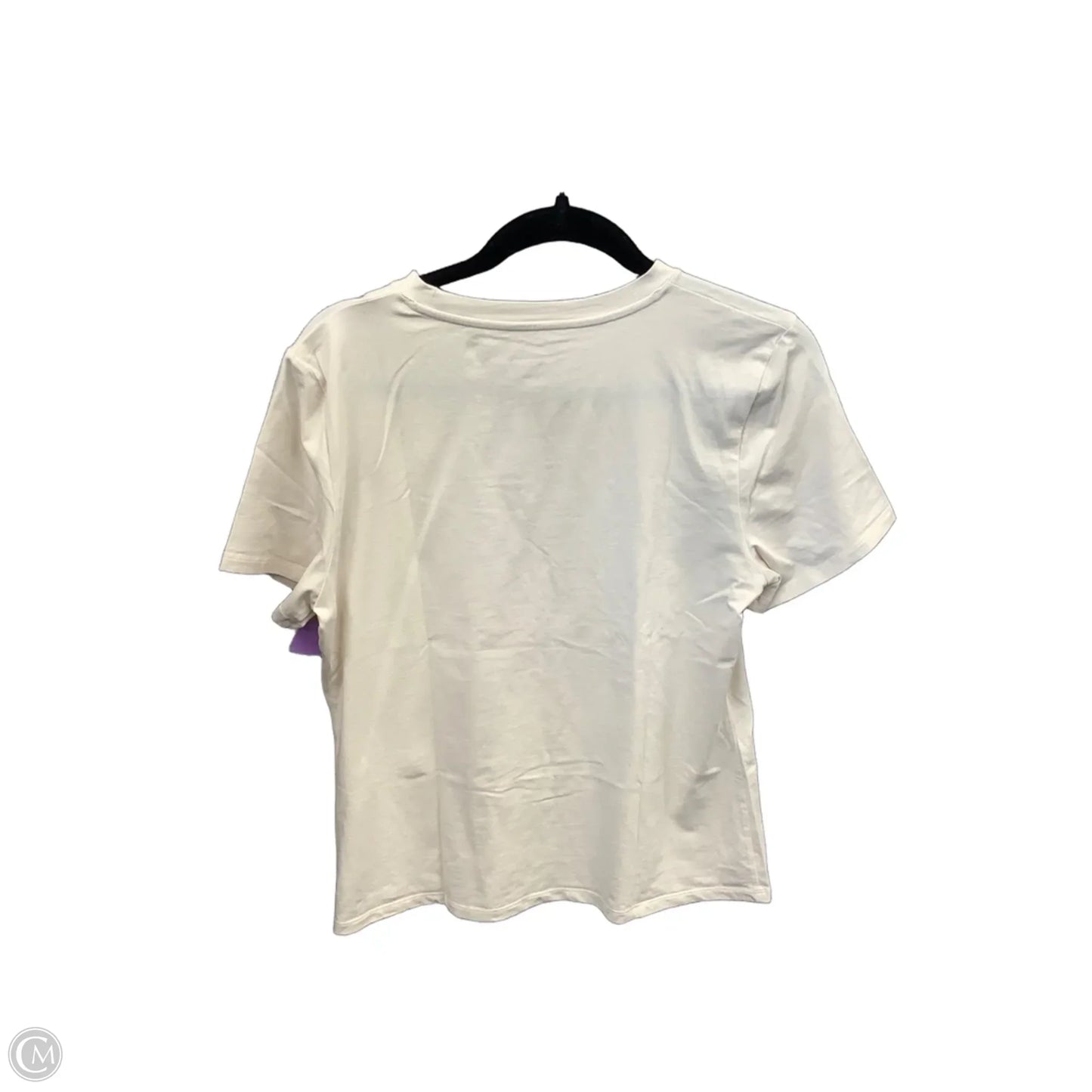 Top Short Sleeve Basic By A New Day In Cream, Size: M