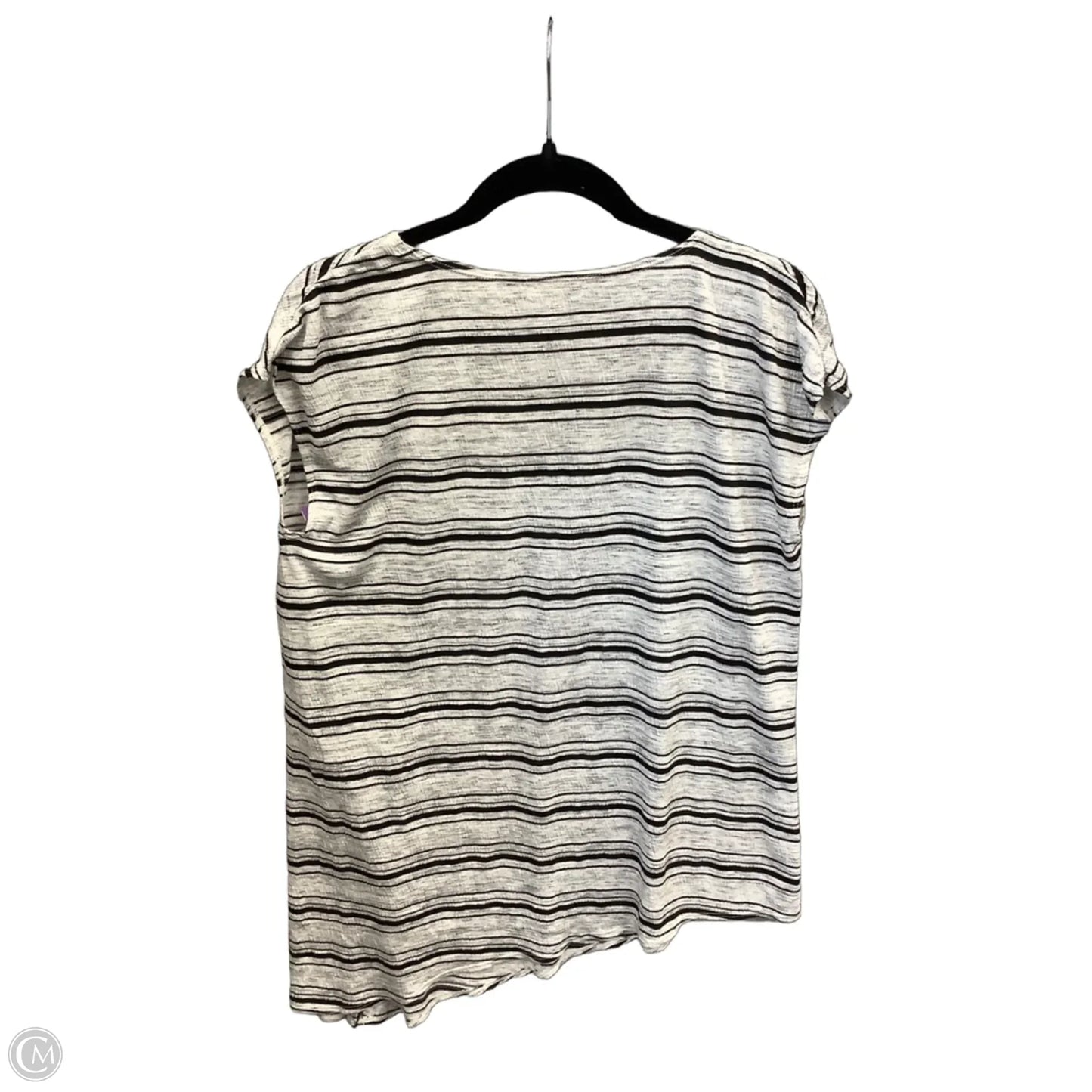 Tunic Short Sleeve By Max Studio In Black & Grey, Size: S