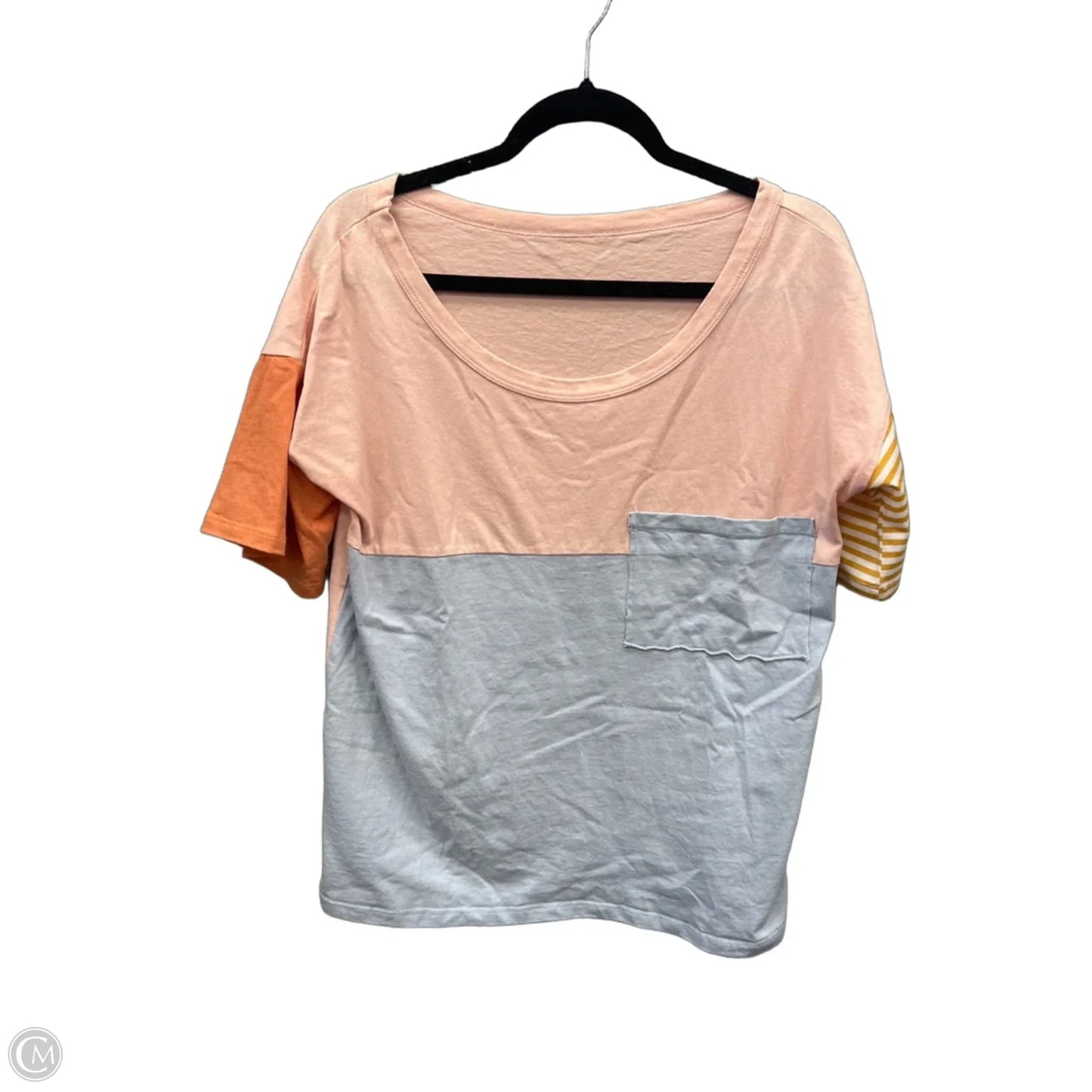 Top Short Sleeve By Clothes Mentor In Blue & Pink, Size: L
