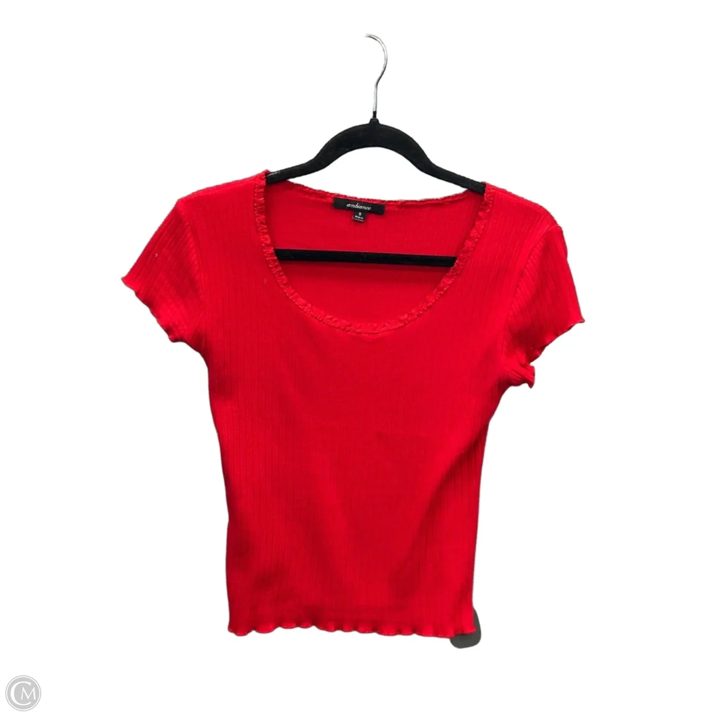 Top Short Sleeve By Ambiance Apparel In Red, Size: S