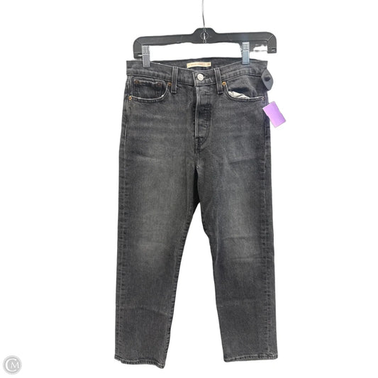 Jeans Straight By Levis In Black Denim, Size: 2