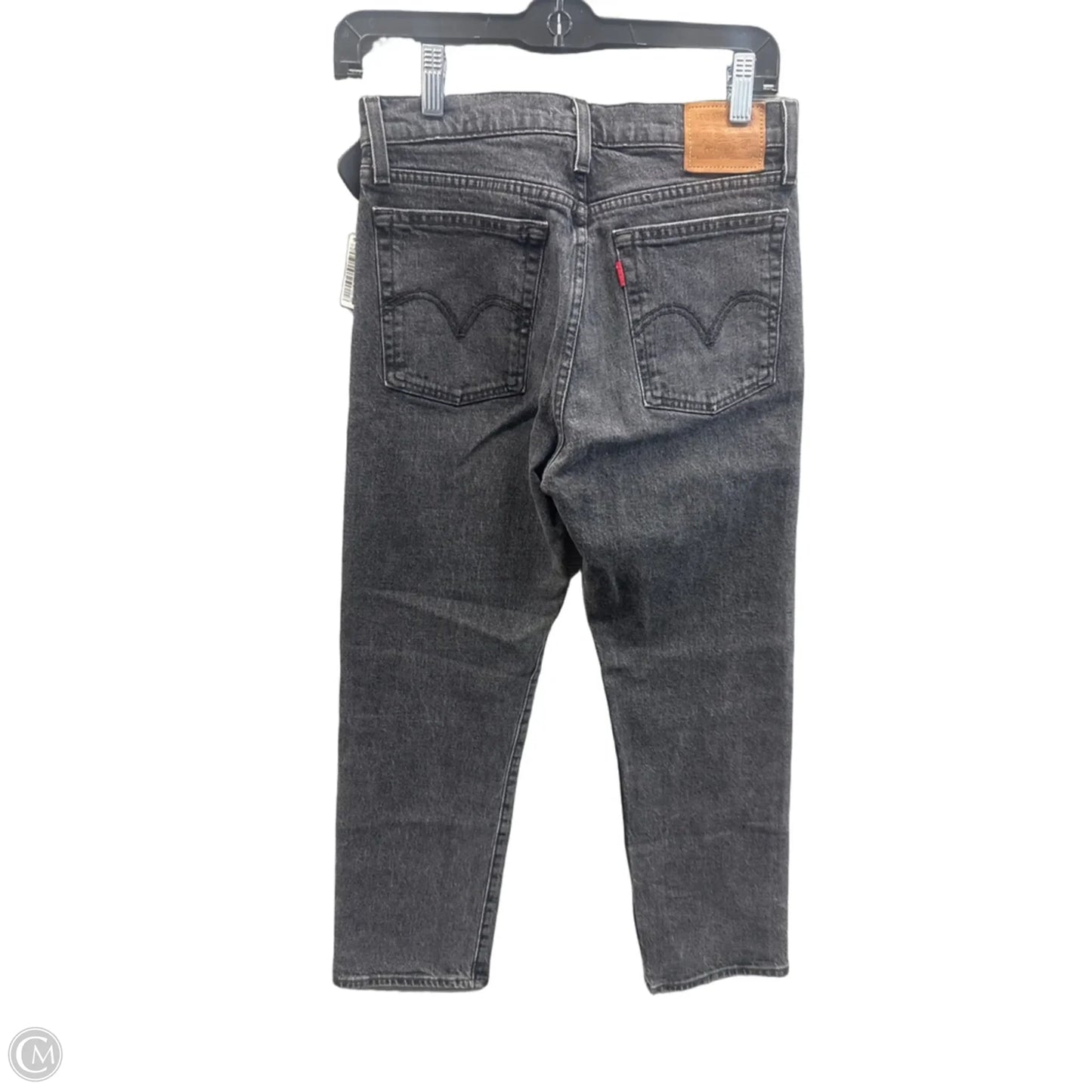 Jeans Straight By Levis In Black Denim, Size: 2