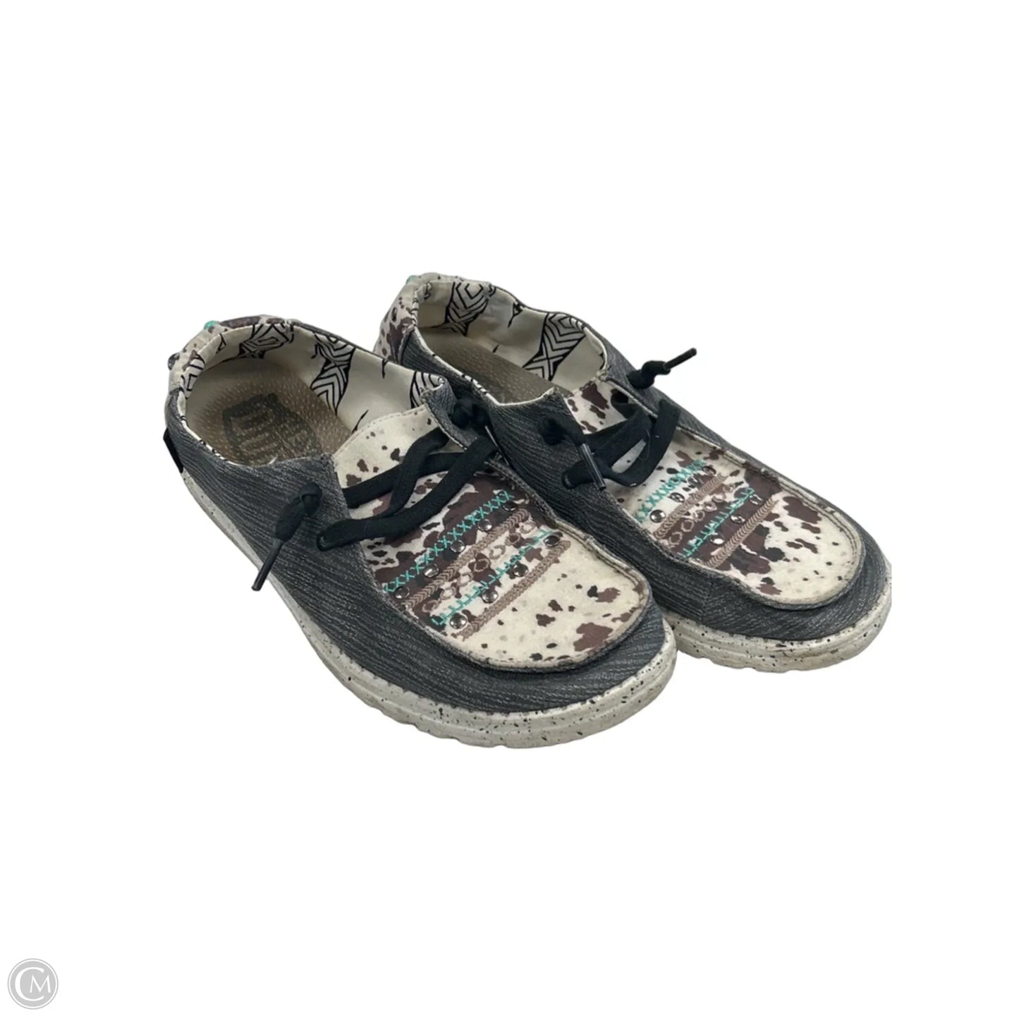 Shoes Flats By Hey Dude In Animal Print, Size: 9