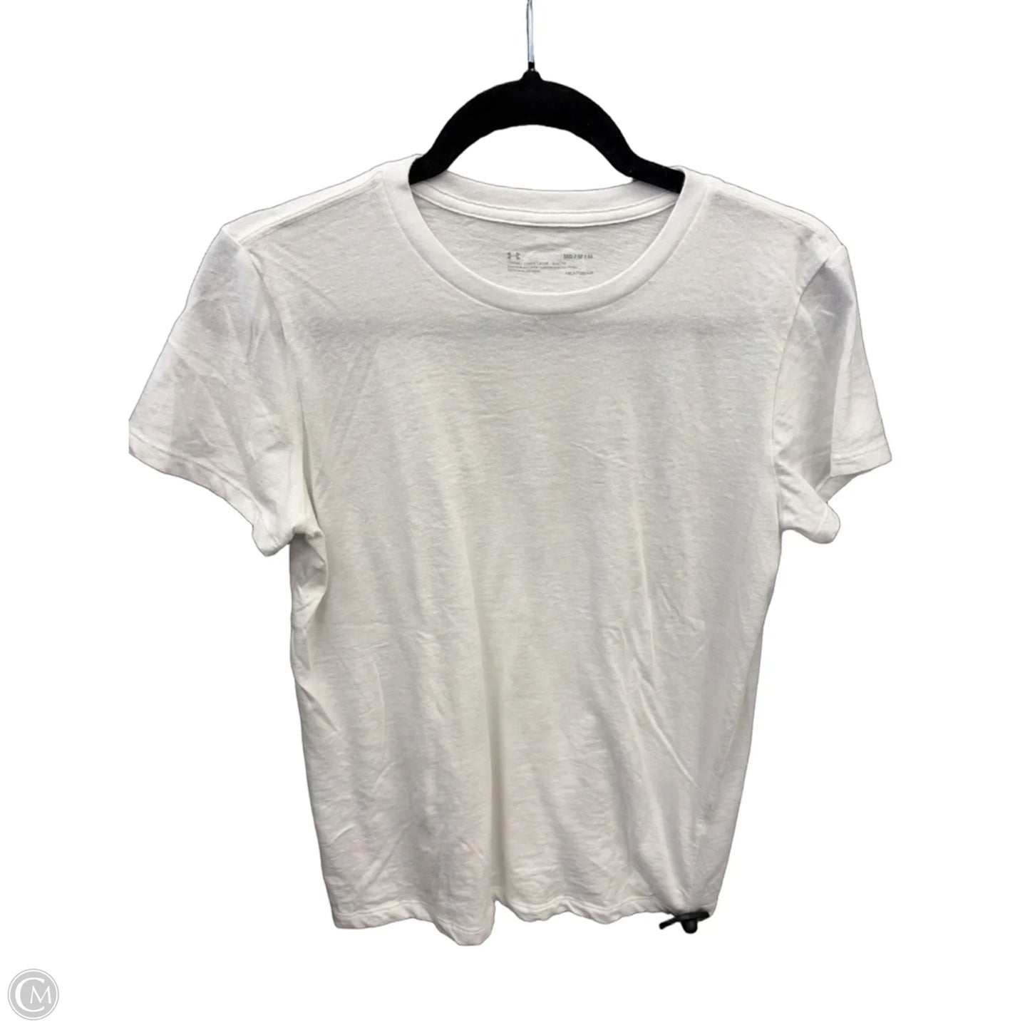 Athletic Top Short Sleeve By Under Armour In White, Size: M