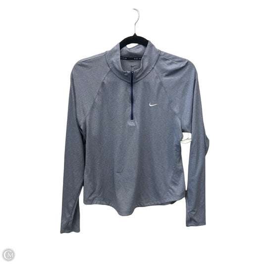 Athletic Top Long Sleeve Collar By Nike Apparel In Blue, Size: Xl