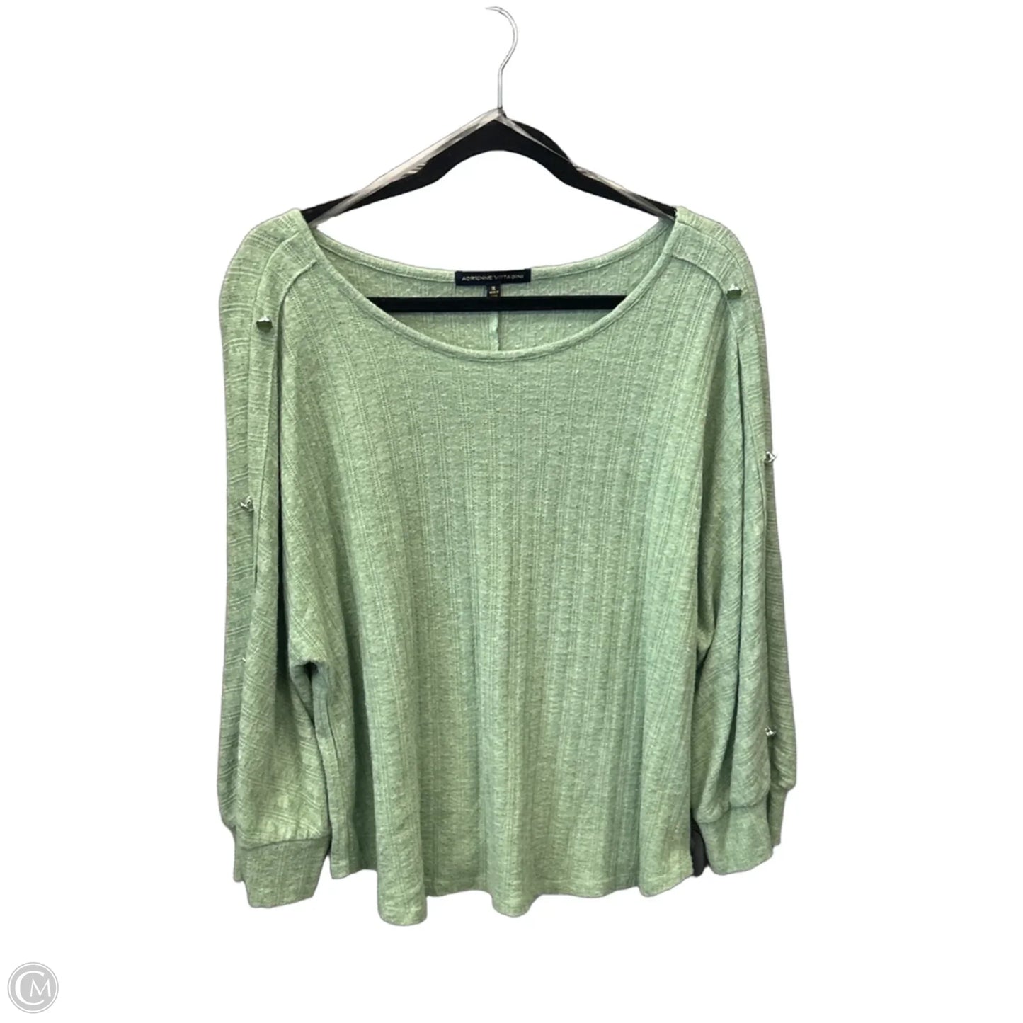Top Long Sleeve By Adrienne Vittadini In Green, Size: 1x