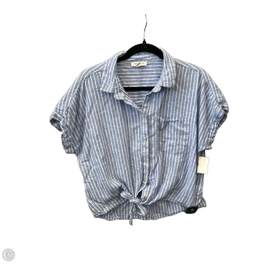 Top Short Sleeve By Beachlunchlounge In Striped Pattern, Size: L