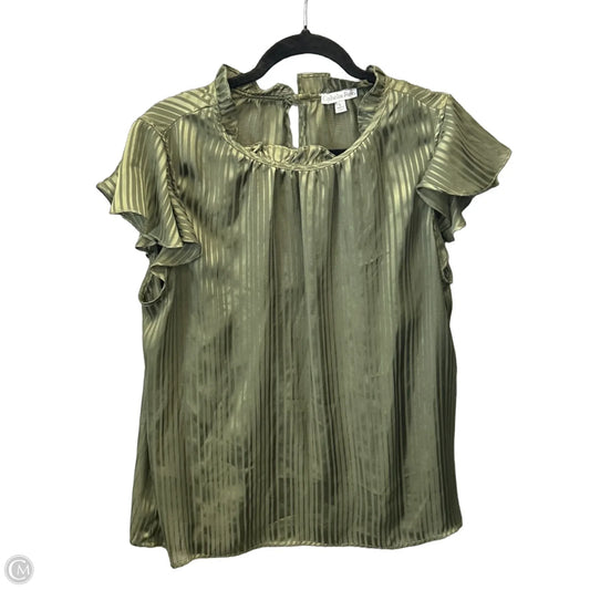 Blouse Short Sleeve By Ophelia Roe In Green, Size: L