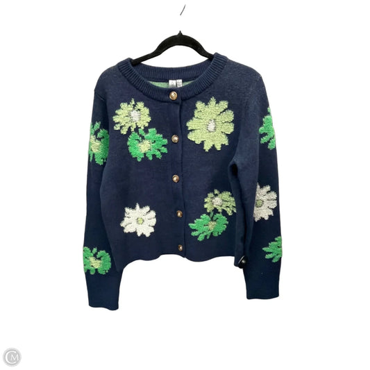 Sweater Cardigan By Grace + Karma In Blue & Green, Size: Xs