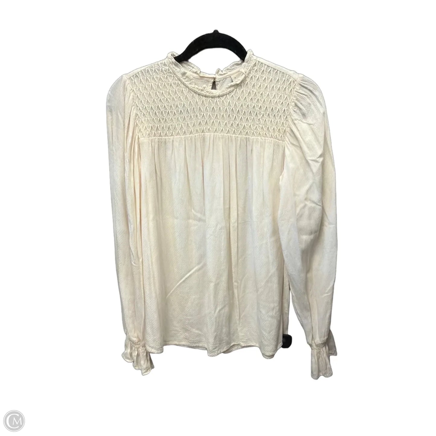 Top Long Sleeve By A New Day In Cream, Size: S