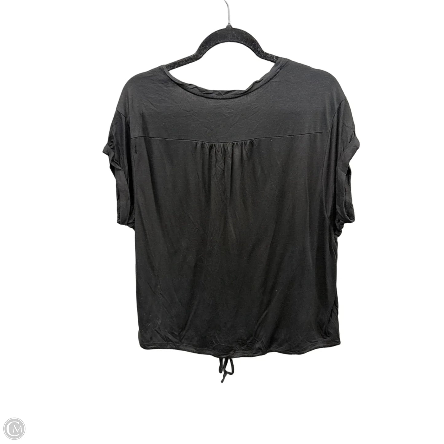 Top Short Sleeve By Loft In Black, Size: L