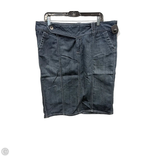 Skirt Midi By Gap In Blue Denim, Size: 16