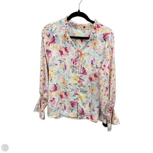 Top Long Sleeve By Clothes Mentor In Floral Print, Size: M