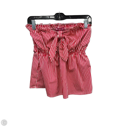 Top Sleeveless By Clothes Mentor In Red & White, Size: M