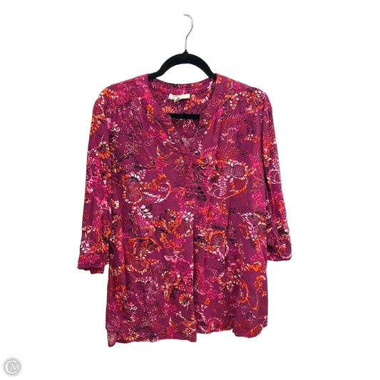 Top Long Sleeve By Woman Within In Pink, Size: 2x