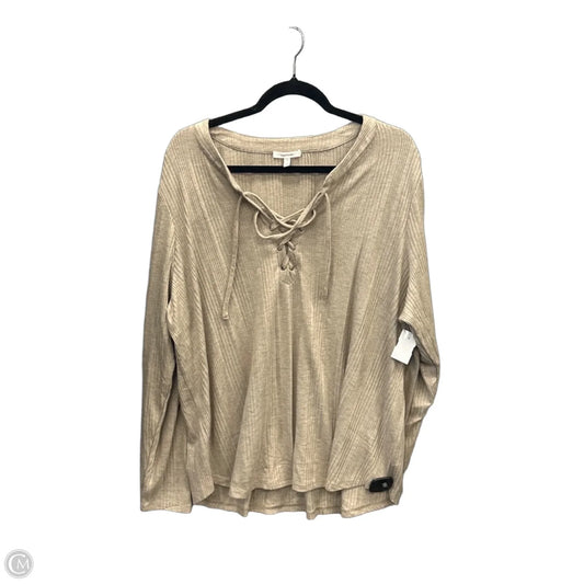 Top Long Sleeve By Maurices In Cream, Size: 2x