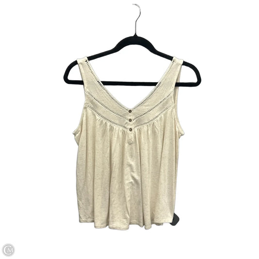 Top Sleeveless By Maurices In Cream, Size: M