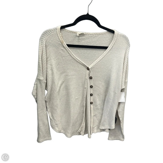 Top Long Sleeve By Clothes Mentor In Cream, Size: L
