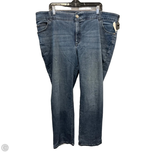 Jeans Straight By Lee In Blue Denim, Size: 22