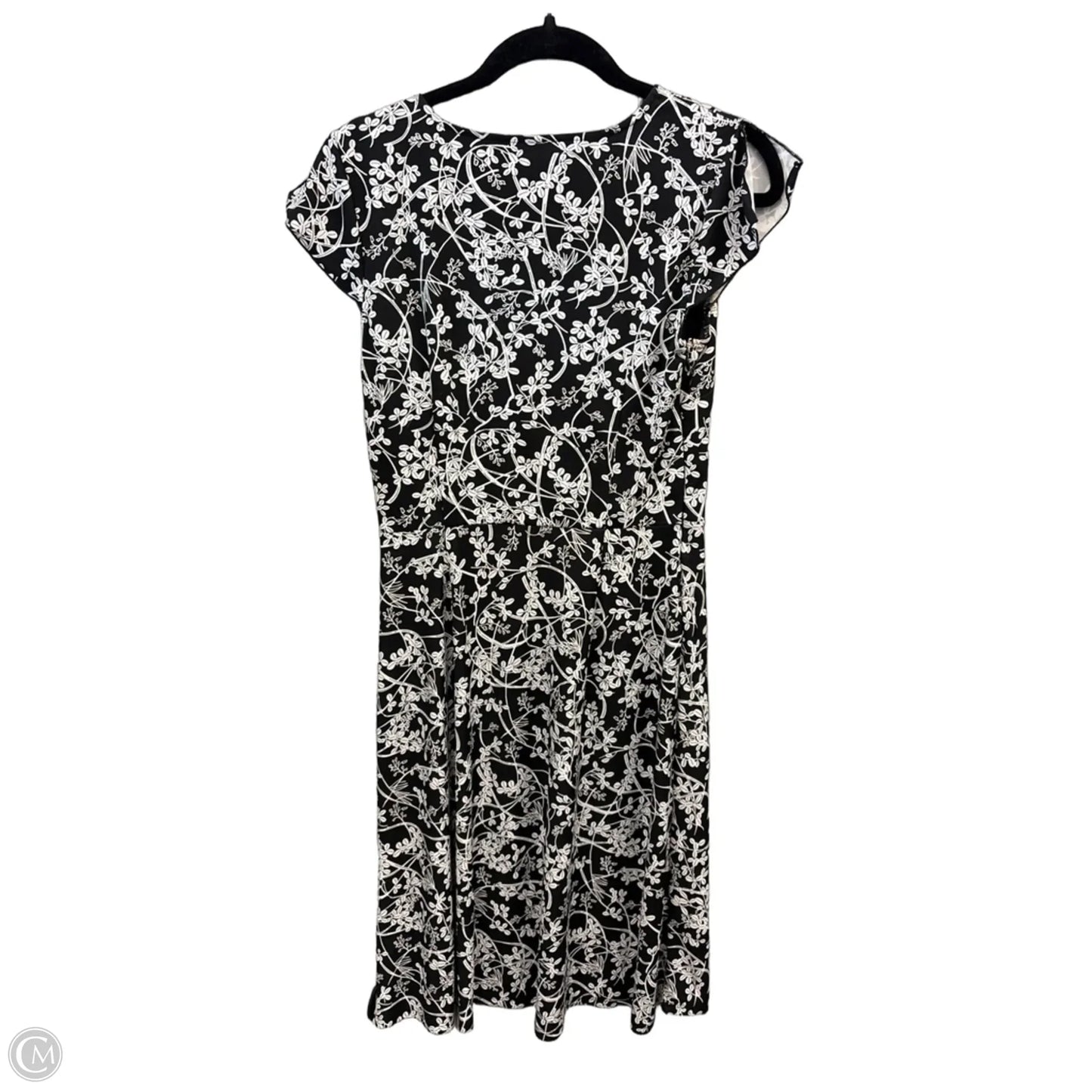Dress Casual Midi By Loft In Black & White, Size: S