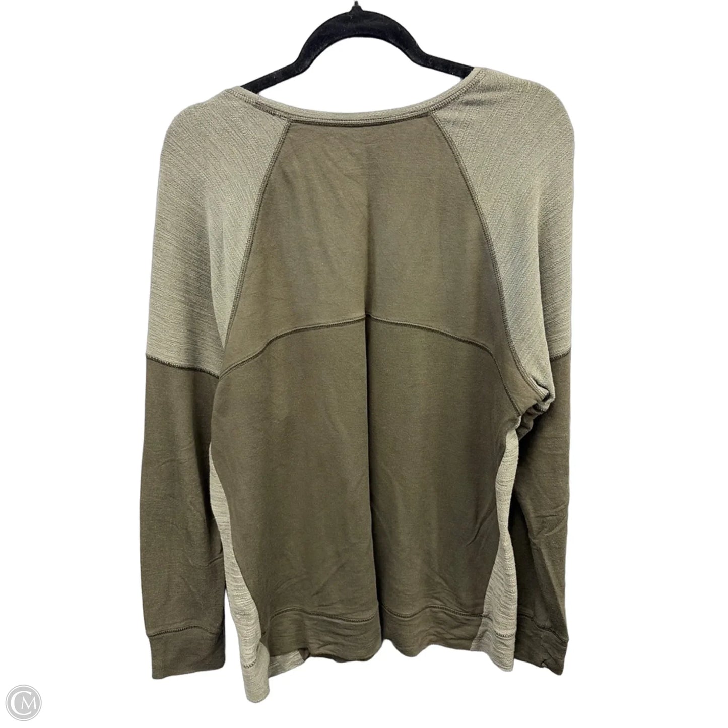 Athletic Top Long Sleeve Crewneck By Tek Gear In Green, Size: Xl