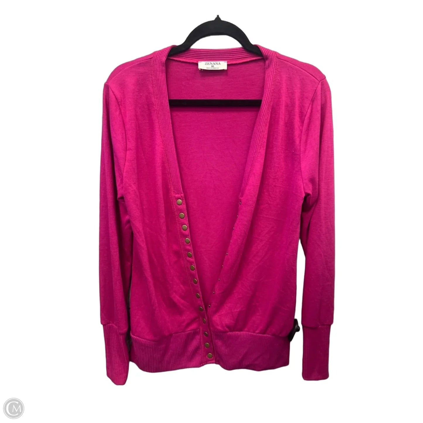 Cardigan By Zenana In Purple, Size: Xl