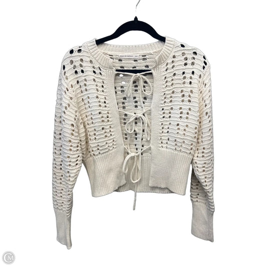 Sweater Cardigan By Moon And Madison In Cream, Size: Xs