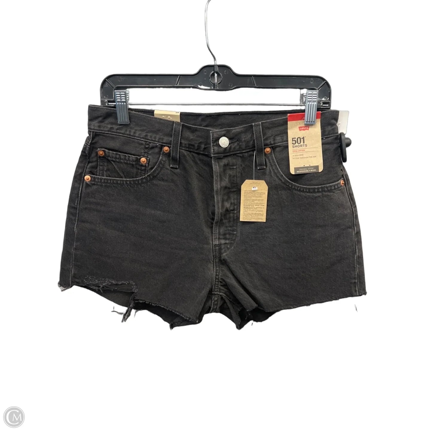 Shorts By Levis In Black Denim, Size: 8