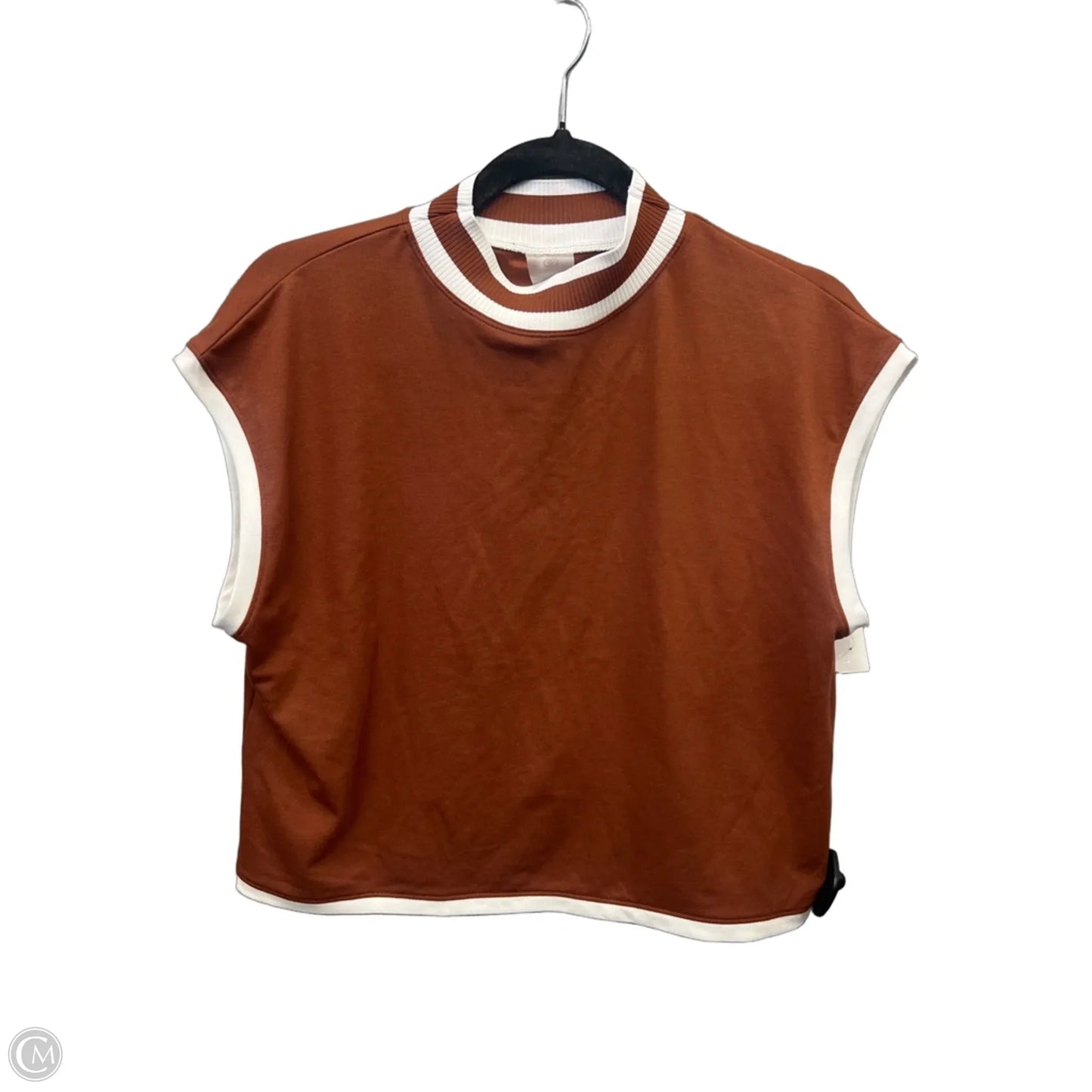 Athletic Tank Top By Calia In Brown & White, Size: M