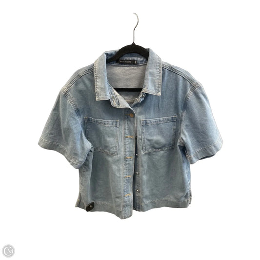 Jacket Shirt By Merokeety In Blue Denim, Size: M