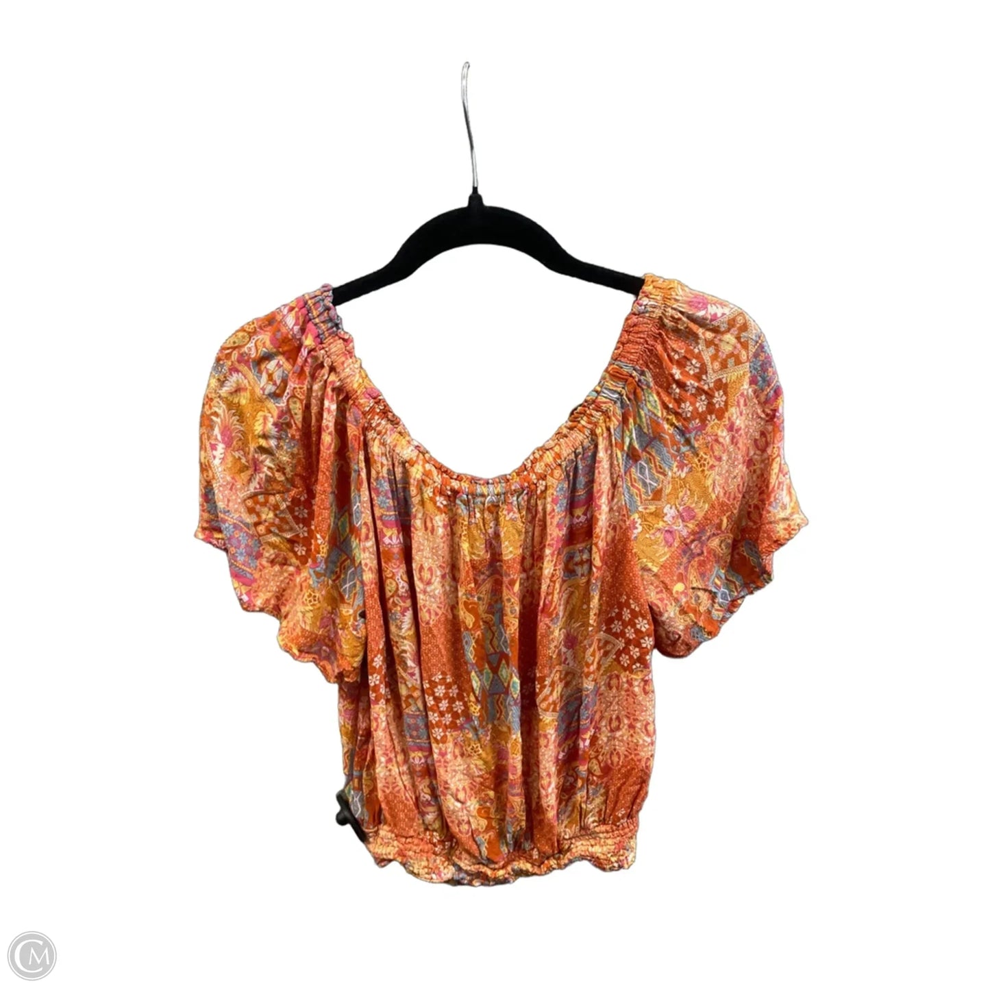 Top Short Sleeve By Christian Siriano In Orange, Size: Xl