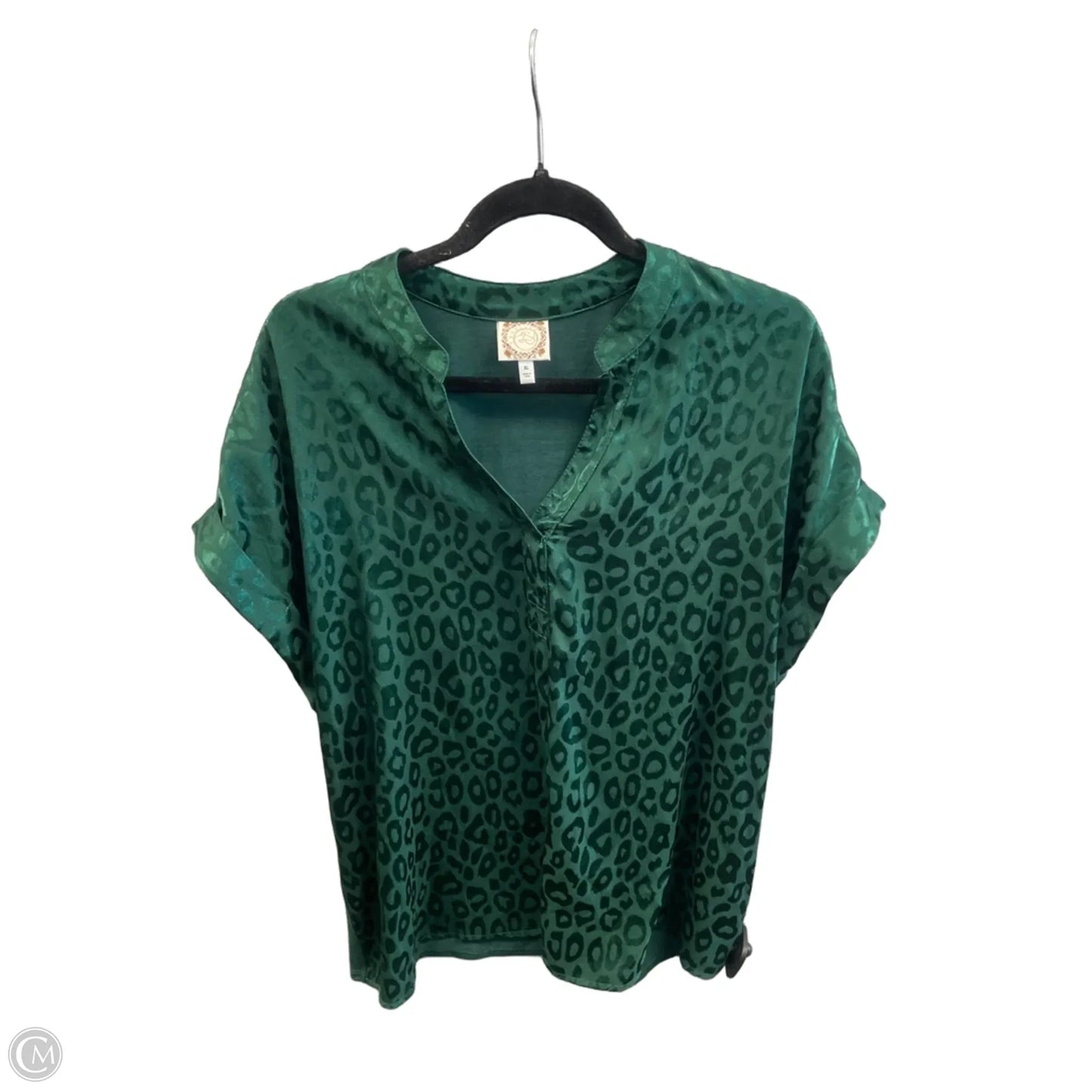 Top Short Sleeve By Tru Self In Green, Size: Xl