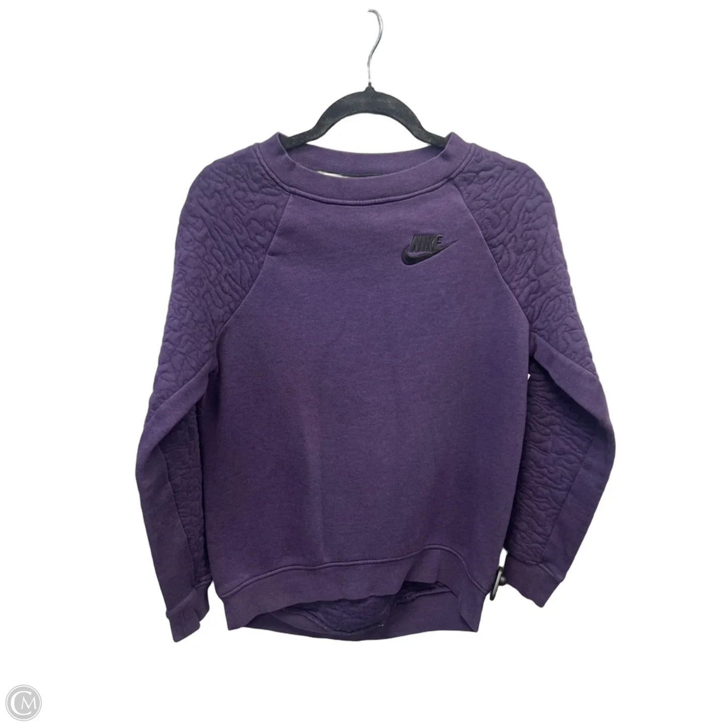 Athletic Sweatshirt Crewneck By Nike Apparel In Purple, Size: S