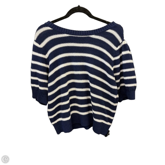 Sweater Short Sleeve By Sonoma In Striped Pattern, Size: Xxl