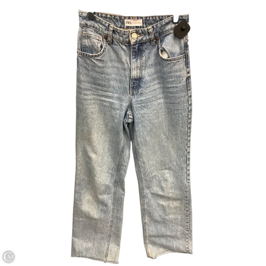 Jeans Straight By Zara In Blue Denim, Size: 2