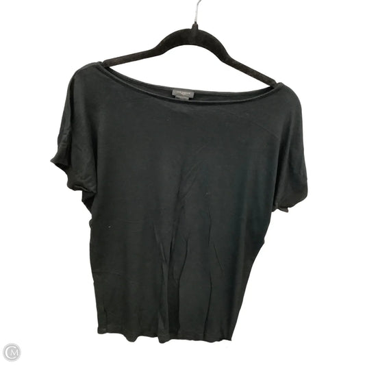 Top Short Sleeve By Ann Taylor In Black, Size: M