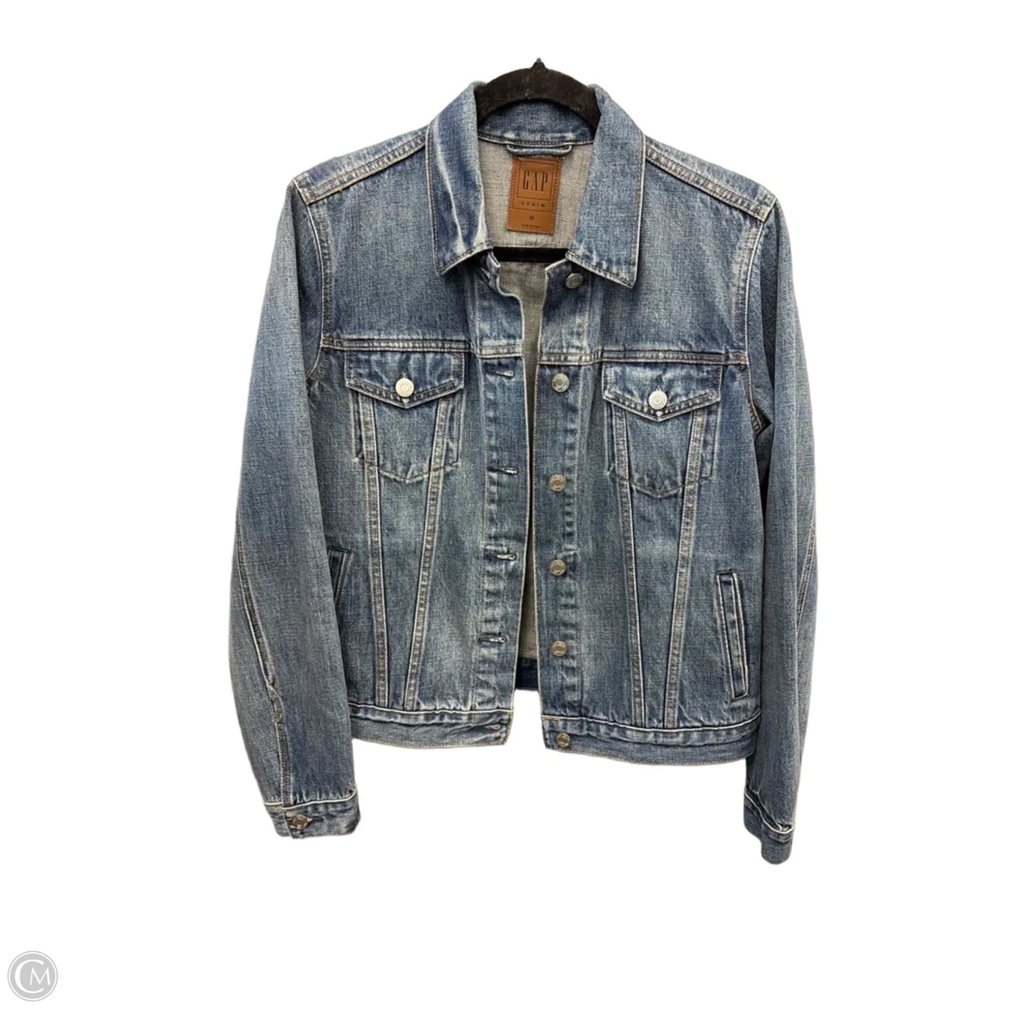 Jacket Denim By Gap In Blue Denim, Size: M