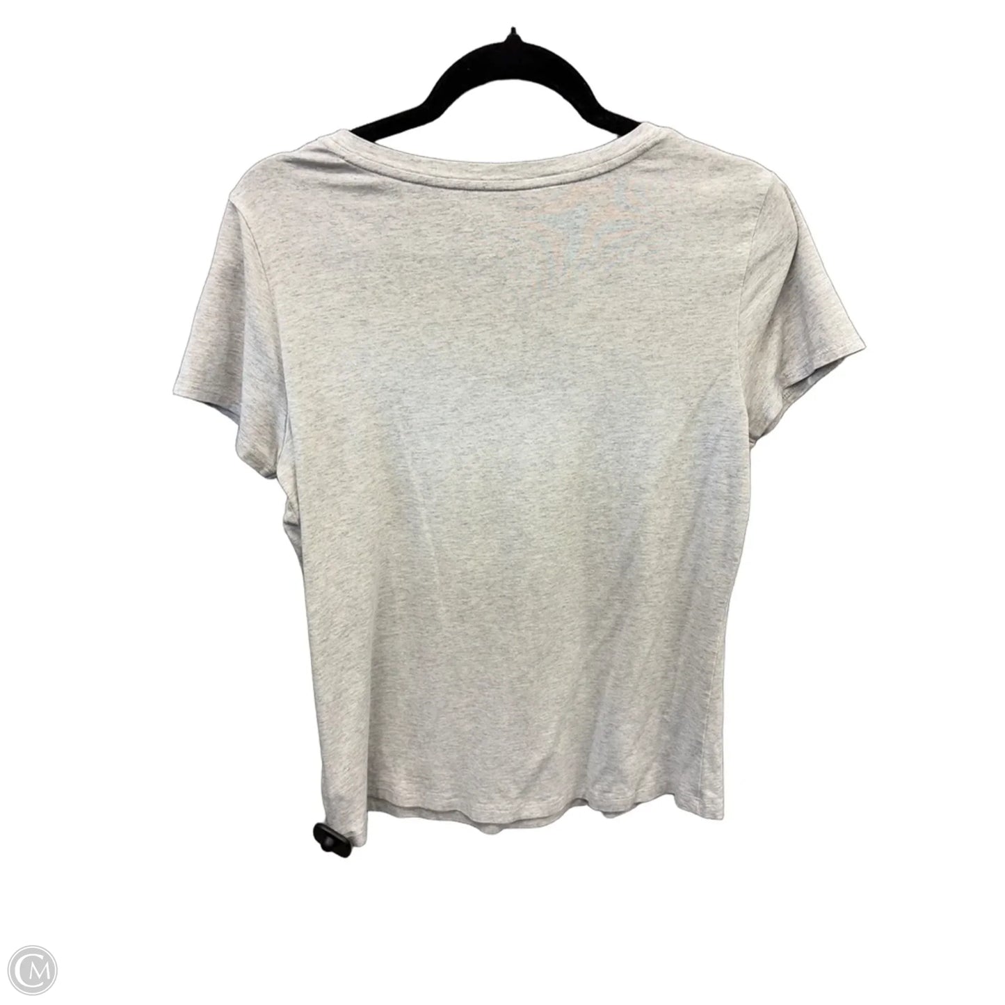 Top Short Sleeve Basic By Tahari In Grey, Size: M