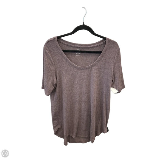 Top Short Sleeve By Maurices In Purple, Size: L