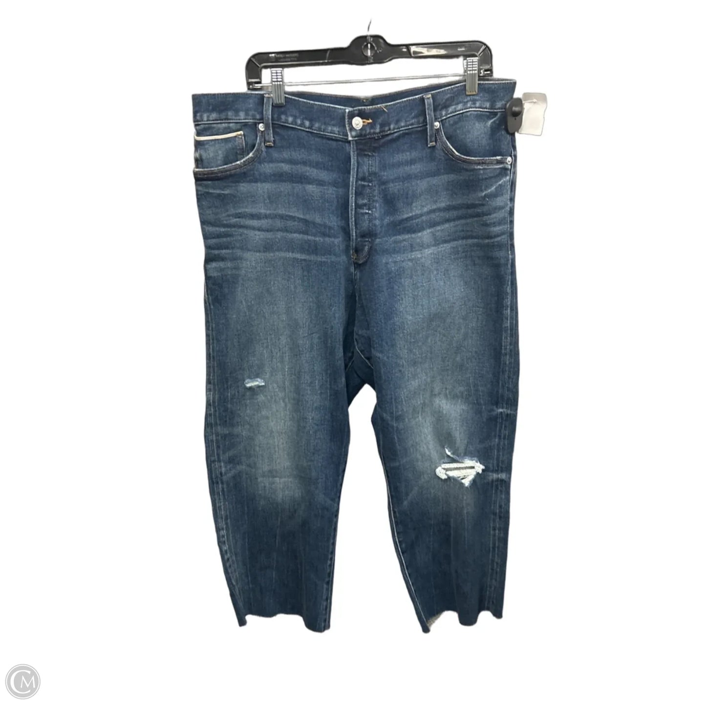 Jeans Straight By Express In Blue Denim, Size: 16