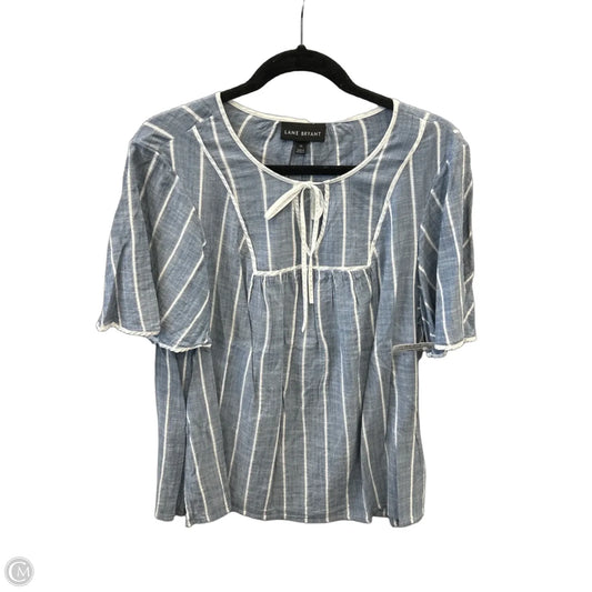 Top Short Sleeve By Lane Bryant In Blue, Size: Xl