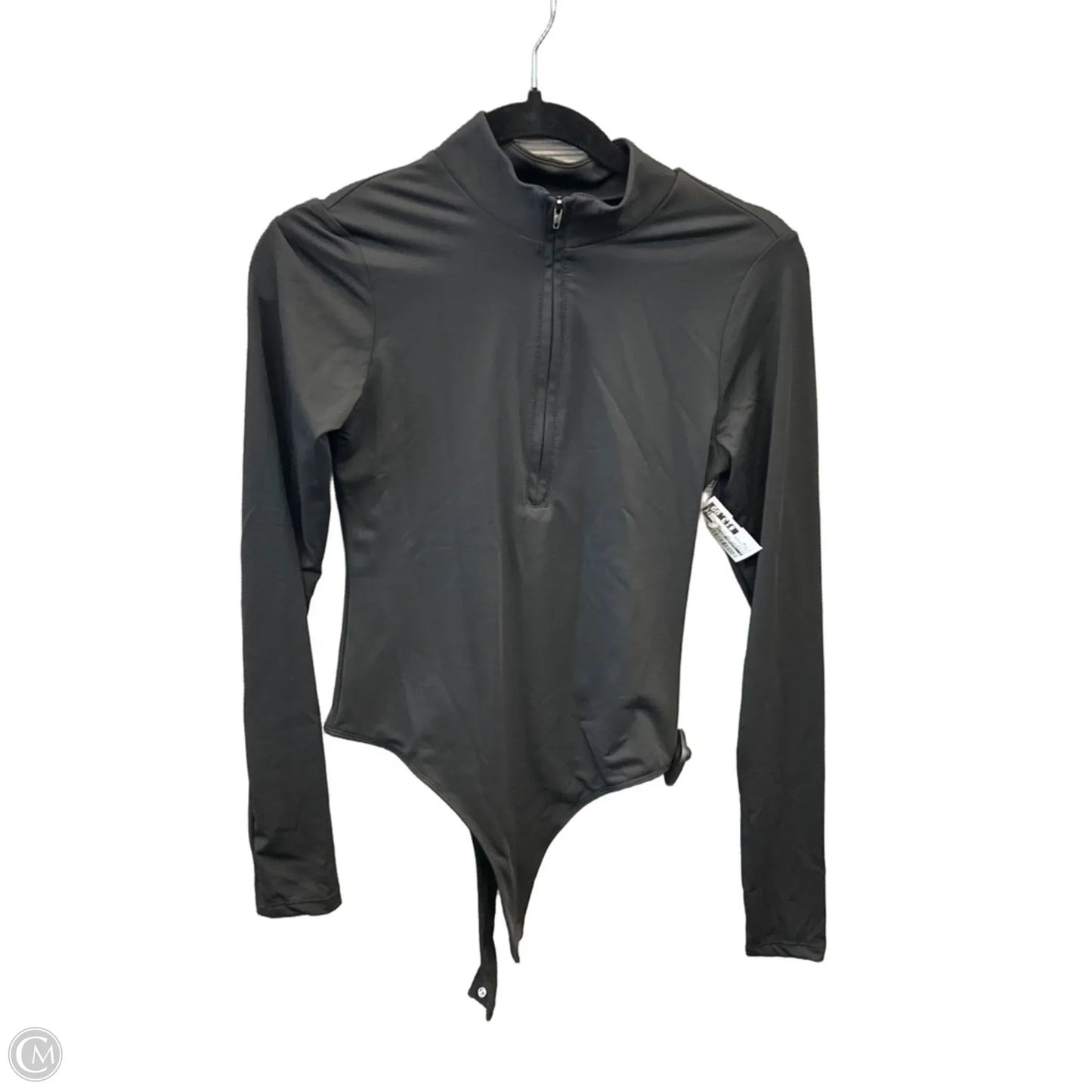 Athletic Top Long Sleeve Collar By Clothes Mentor In Black, Size: M