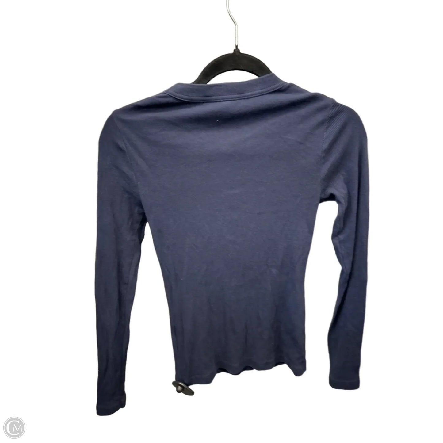 Top Long Sleeve By Banana Republic In Navy, Size: Xs
