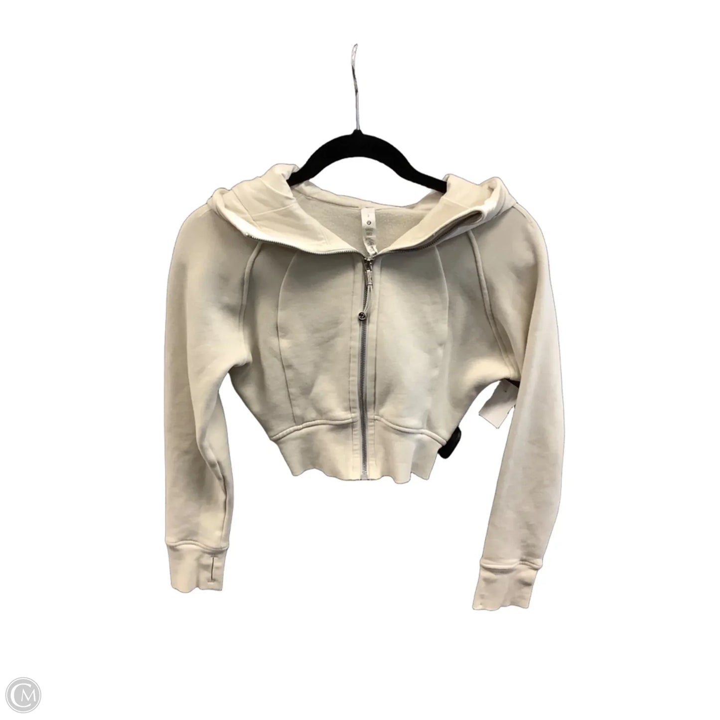 Athletic Sweatshirt Hoodie By Lululemon In Cream, Size: 2