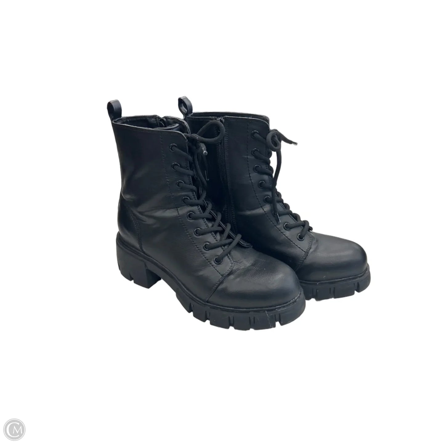 Boots Combat By Mia In Black, Size: 8.5