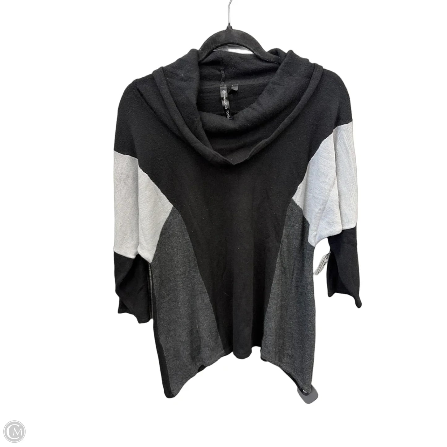 Top Long Sleeve By Clothes Mentor In Black & Grey, Size: M