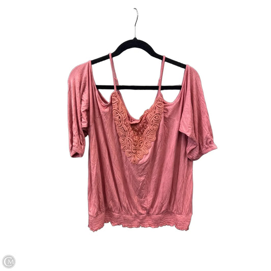 Top Long Sleeve By Maurices In Pink, Size: Xl